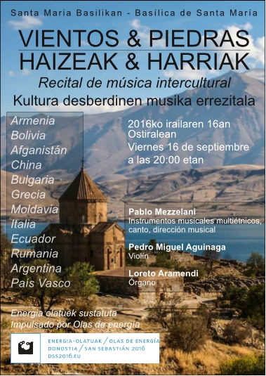 Cartel concierto Vientos y piedras